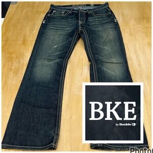 Buckle BKE Aiden Boot Cut Flare Leg Distressed Jeans Mens 32x30 Cowboy Biker